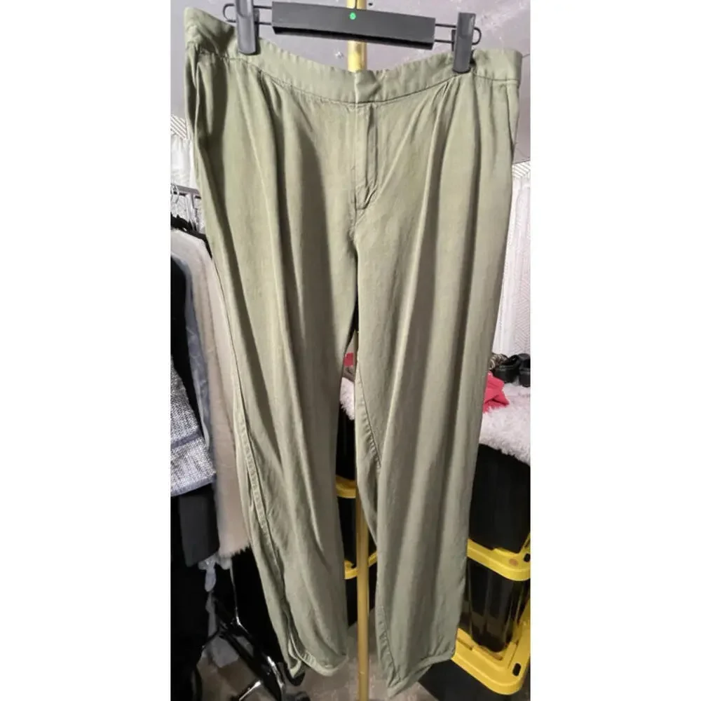 Banana Republic Heritage Collection Green Pants Women’s Linen Blend Sz 10